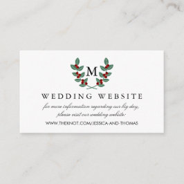 Carte D'accompagnement La collection de Mariages Monogram Berry Bush