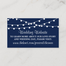 Carte D'accompagnement La Collection Mariage Bleu Marine Lights