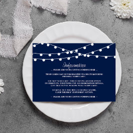 Carte D'accompagnement La Collection Mariage Bleu Marine Lights