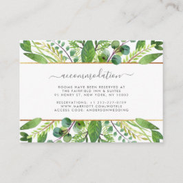 Carte D'accompagnement La Collection Mariage Verdure & Or