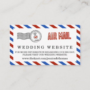 Carte D'accompagnement La collection moderne de Mariages Airmail