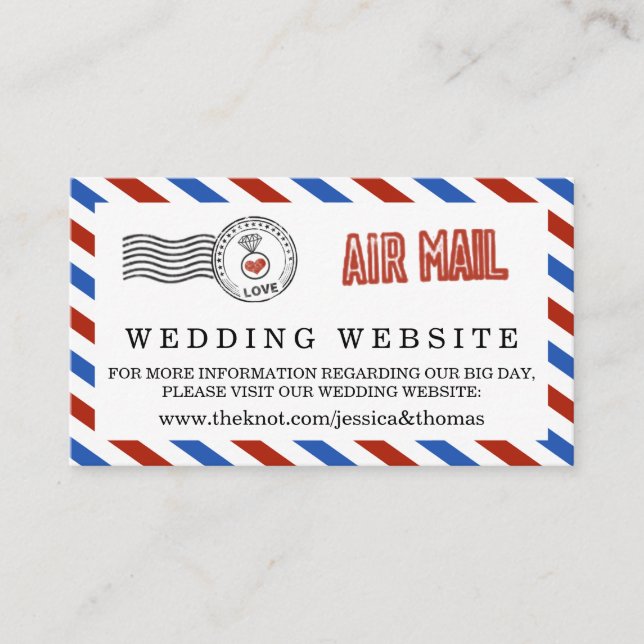 Carte D'accompagnement La collection moderne de Mariages Airmail (Devant)