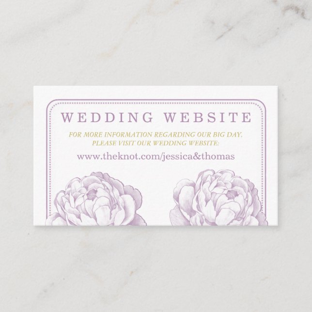 Carte D'accompagnement La jolie collection de Mariages floraux Peony (Devant)