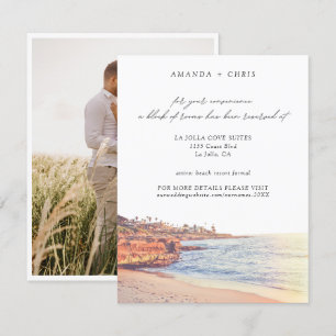 Carte D'accompagnement La Jolla Cove Beach Bloc de chambre de mariage