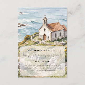 Carte D'accompagnement La petite chapelle au bord de la mer Réception de