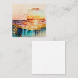 Carte D'accompagnement La série de plage à l'aquarelle Design 3