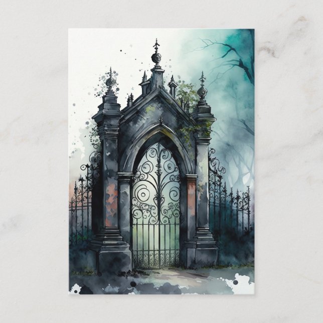 Carte D'accompagnement La série Porte de cimetière gothique Design 11 (Devant)