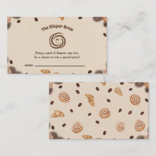 Carte D'accompagnement La Tasse de Café Couches Baby Shower Jeu de Couche