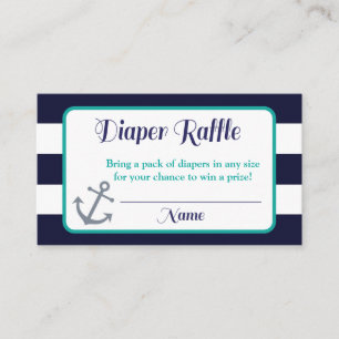 Carte D'accompagnement La tombola nautique de couche-culotte insère
