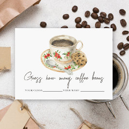 Carte D'accompagnement L'amour brasse Devinez combien de grains de café