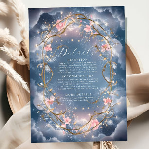 Carte D'accompagnement L'amour dans le Mariage floral à l'air pétillant