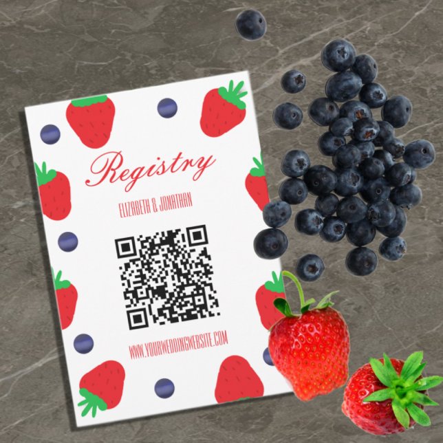 Carte D'accompagnement L'amour est Berry Fête des mariées de fruits sucré (Créateur téléchargé)