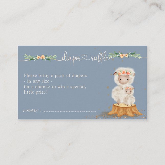 Carte D'accompagnement Lampe marine personnalisée Baby shower de mouton D (Devant)
