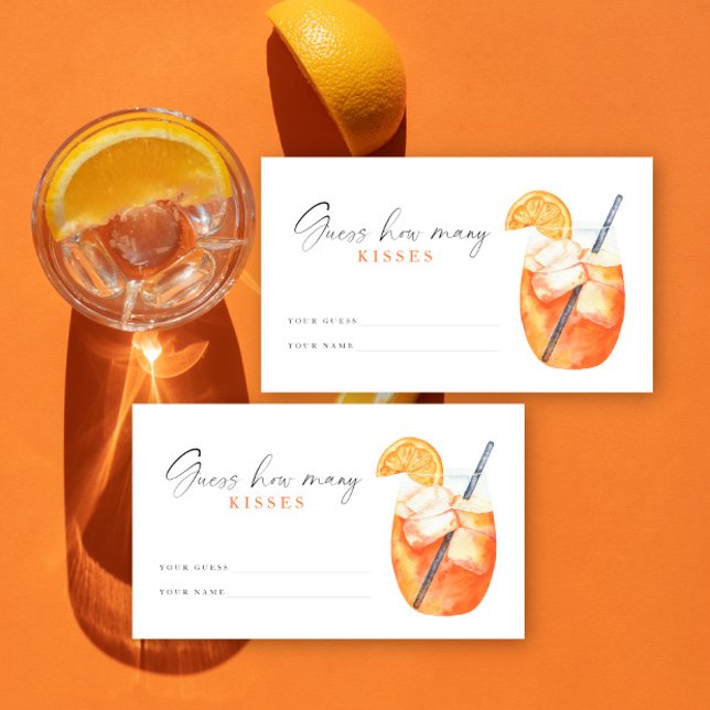 Carte D'accompagnement Lancement de la douche de mariée Devinez combien d (Créateur téléchargé)