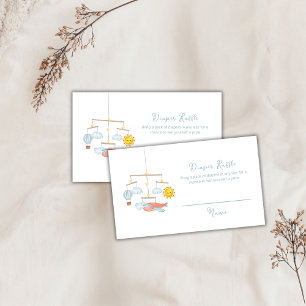Carte D'accompagnement Lancer de couche pour bébé montgolfière Baby Showe