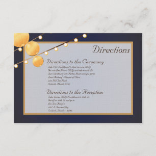 Carte D'accompagnement Lanternes en papier 3x5 Directions sur les cintres