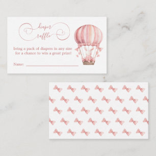 Carte D'accompagnement Lapin rose doux dans le chapeau de ballons