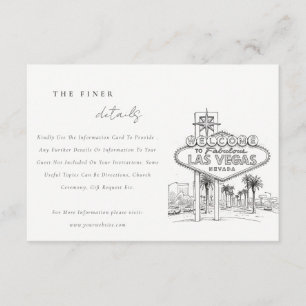 Carte D'accompagnement Las Vegas Nevada Croquis Paysage Mariage Détail