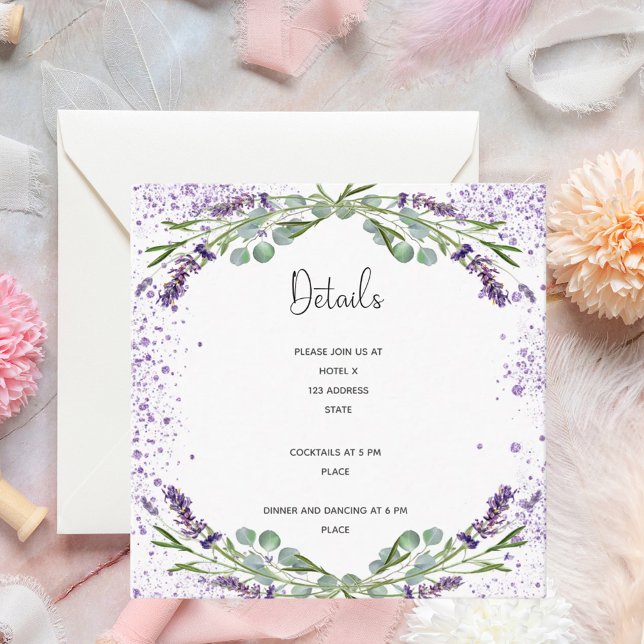 Carte D'accompagnement Lavande (Créateur téléchargé)