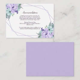 Carte D'accompagnement Lavender Mint Watercolor Peonies Détails géométriq