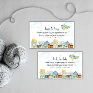 Carte D'accompagnement L'aventure Attend Livres Aviateur Pour Baby Shower