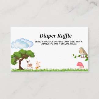 Carte D'accompagnement Le Baby shower des animaux forestiers