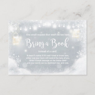 Carte D'accompagnement Le baby shower d'hiver apportent à une neige de