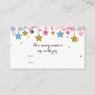 Carte D'accompagnement Le bleu rose doré : combien de bonbons dans le pot