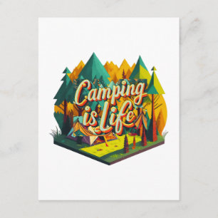 Carte D'accompagnement Le camping est la vie