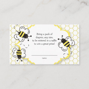 Carte D'accompagnement Le miel ou gaffent le billet de tombola d'abeille