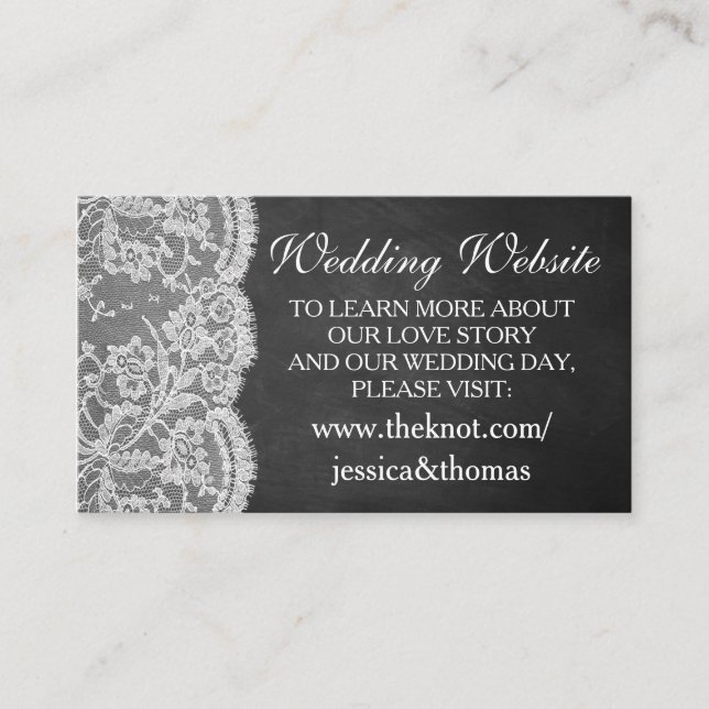 Carte D'accompagnement Le site de la collection de Mariages Chalkboard &  (Devant)