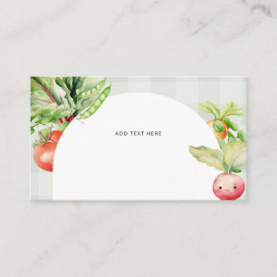Carte D'accompagnement Légumes de bébé cultivés localement