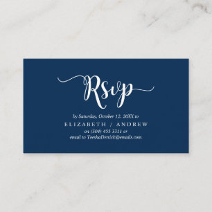 Carte D'accompagnement L'Elégant bleu de la marine russe, mariage RSVP, r