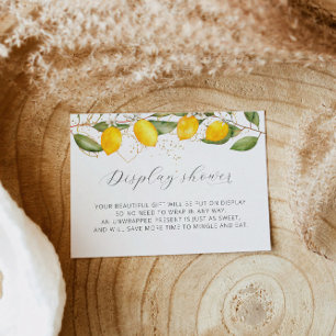 Carte D'accompagnement Lemon Citrus Summer Affichage de Douche Mariage