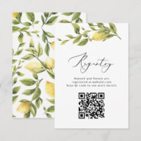 Lemon Sorrento Amalfi QR Code Mariage Registre