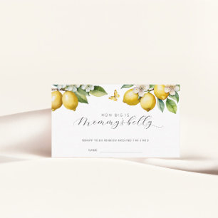 Carte D'accompagnement Lemon Summer How Big Is Mommy’s Belly Ticket
