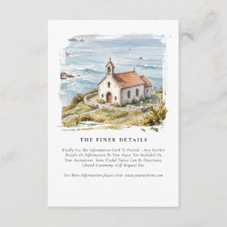 Carte D'accompagnement Les détails du mariage de la petite chapelle au bo