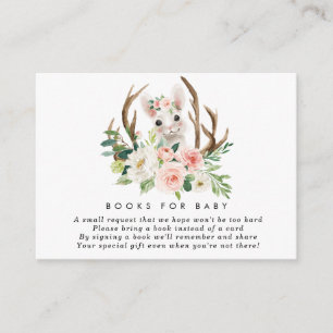 Carte D'accompagnement les livres floraux roses de lapin pour le livre de