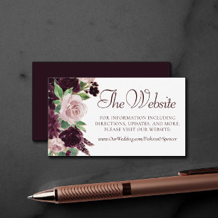 Carte D'accompagnement Les passions de Moody Site Web Rose de vin viole