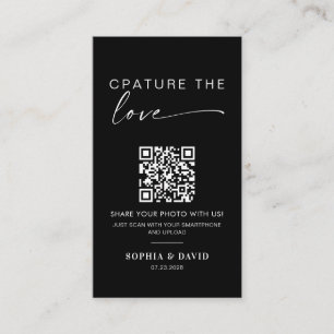 Carte D'accompagnement Les photos de mariage modernes capturent l'amour C
