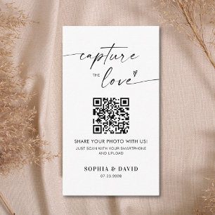 Carte D'accompagnement Les photos de mariage modernes capturent l'amour C