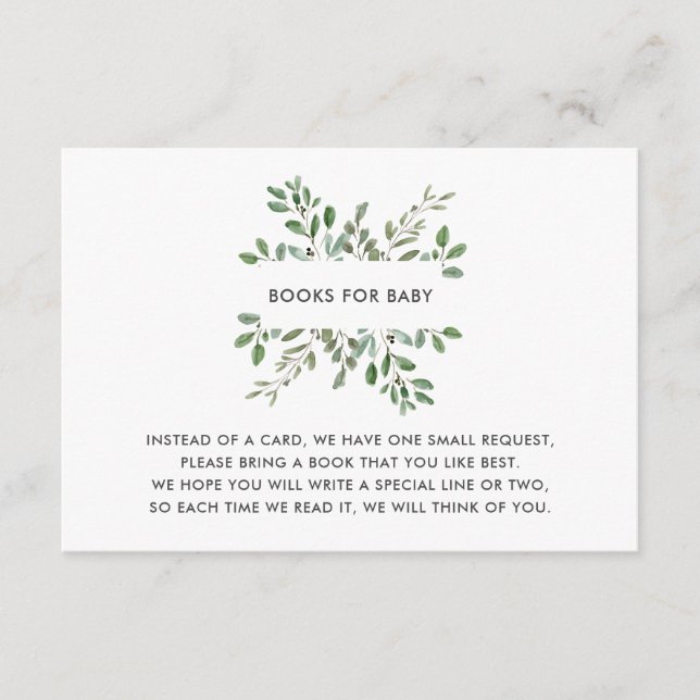 Carte D'accompagnement Liage minimal | Demande de carnet de baby showers (Devant)