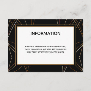 Carte D'accompagnement Lignes de cuivre Informations sur le Mariage Abstr