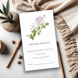 Carte D'accompagnement Lilac Floral Garden Baby shower de frai