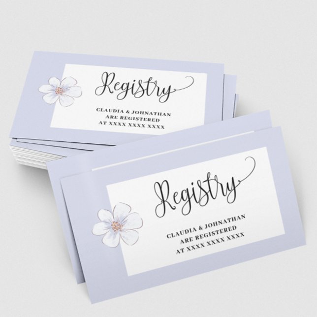 Carte D'accompagnement Lilac Floral Registry Baby Shower de mariage (Créateur téléchargé)