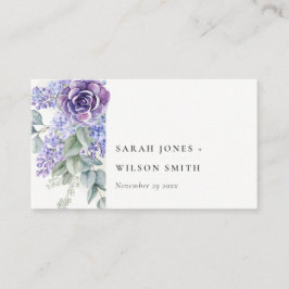 Carte D'accompagnement Lilac Succulent Eucalyptus Foliage Site Mariage