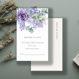 Carte D'accompagnement Lilac Succulent Foliage Baby shower de frai de cou