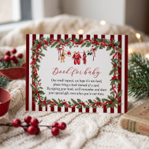 Linge rouge de Noël Baby Shower