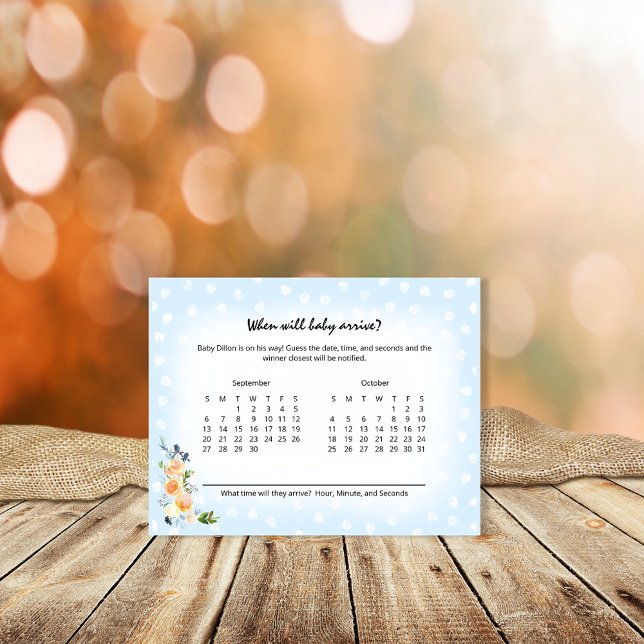 Carte D'accompagnement Lion Cub Bleu Bébé dû Prediction Douche Jeu (Créateur téléchargé)