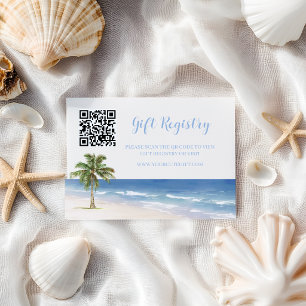 Carte D'accompagnement Liste de cadeaux pour Baby Shower d'été à la plage
